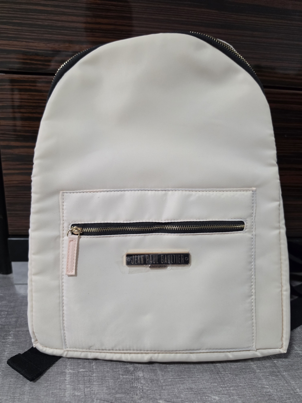 Jean Paul Gaultier Cream Nylon Backpack